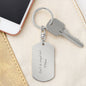 Engraved keychain, from mom
