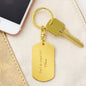 Engraved keychain, from mom