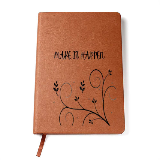 Leather Journal with Design and Message, Planner