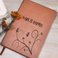 Leather Journal with Design and Message, Planner