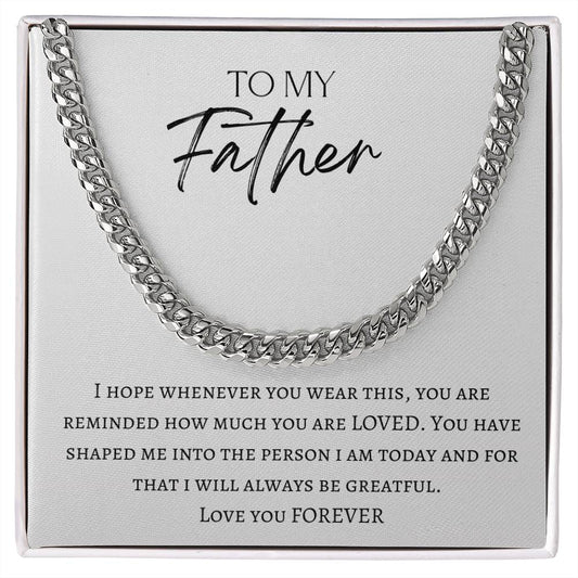 Father Cuban Link Chain Gift