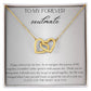 Anniversary Interlocking Heart Necklace with Message Card