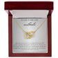 Anniversary Interlocking Heart Necklace with Message Card