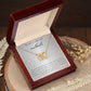 Anniversary Interlocking Heart Necklace with Message Card