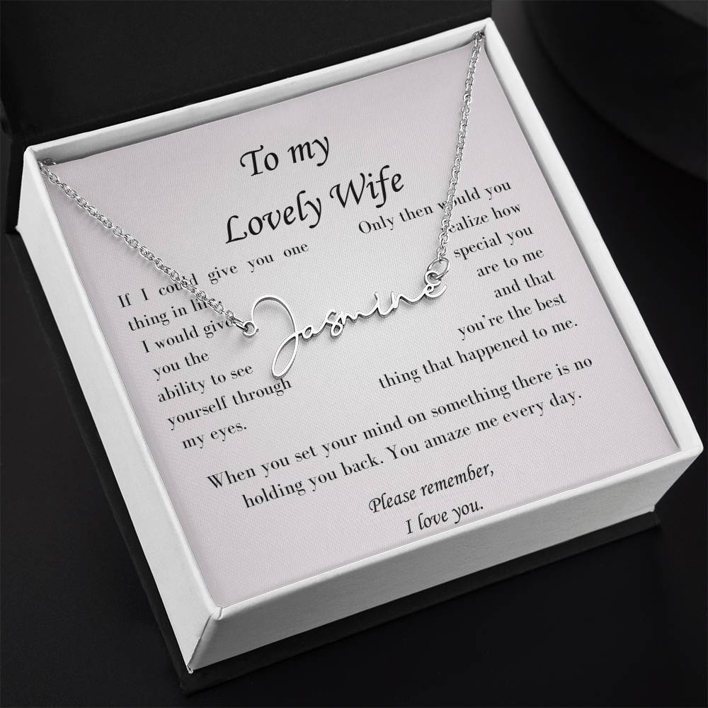 Wife name necklace