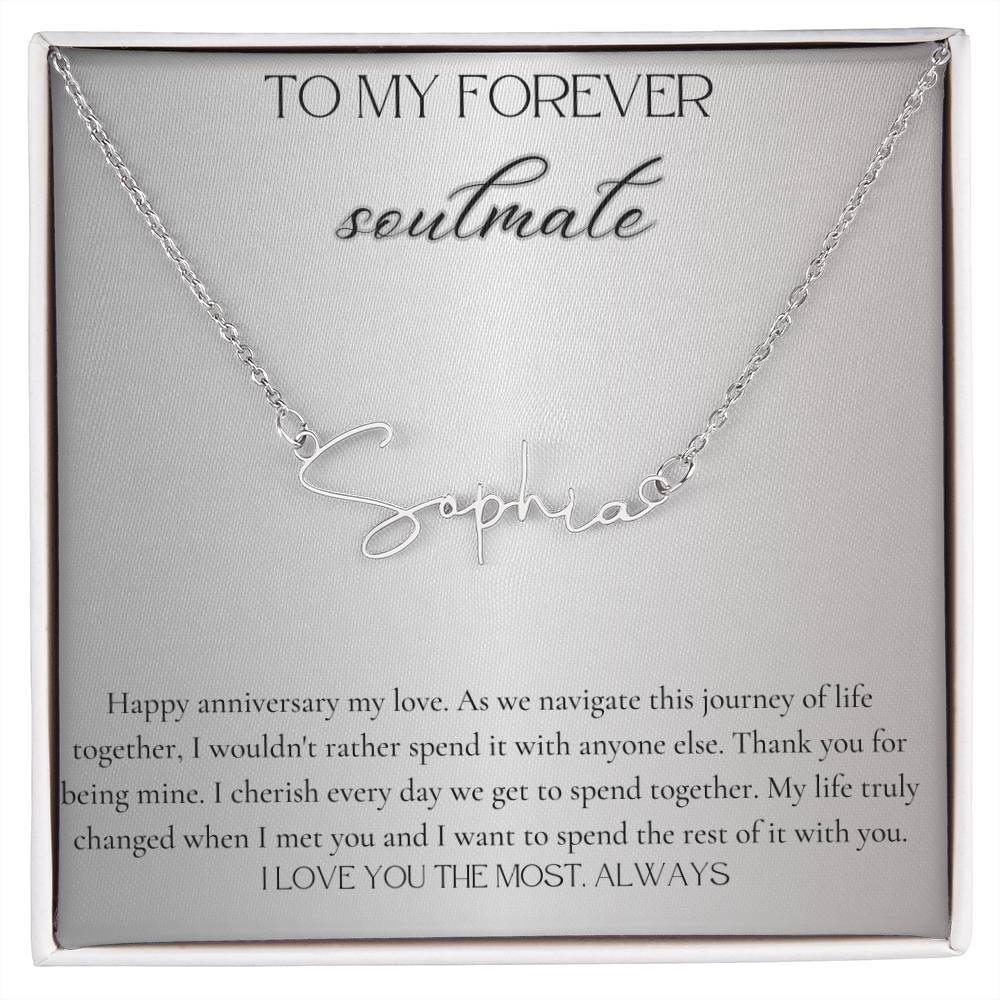 Soulmate Necklace Custom Name Gift