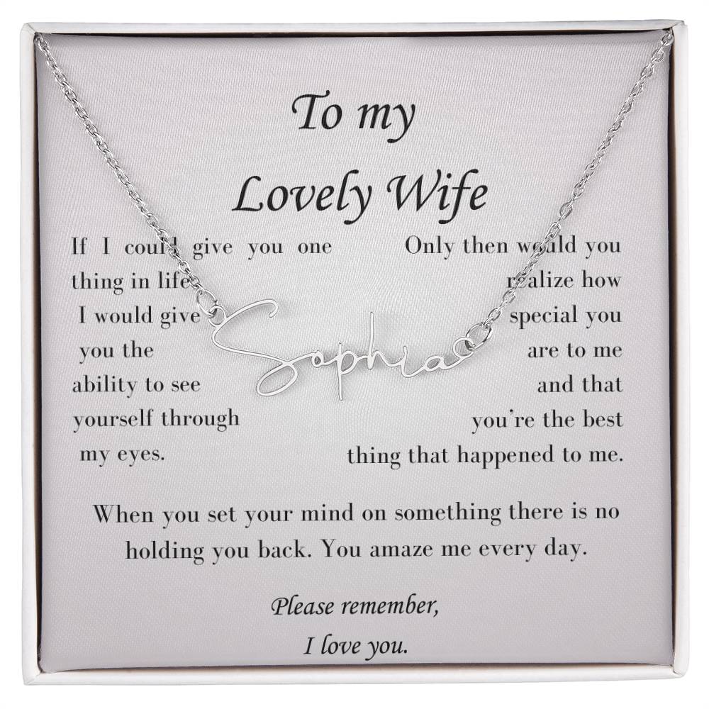 Wife name necklace