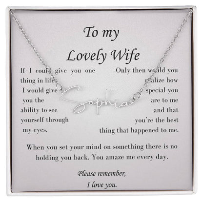 Wife name necklace