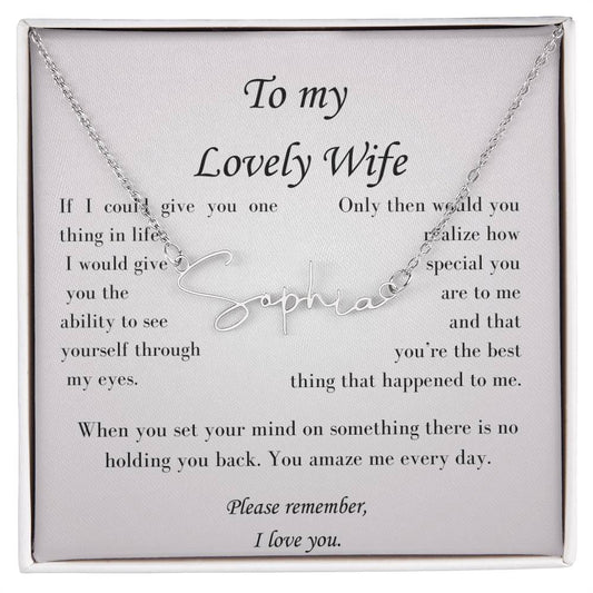 Wife name necklace