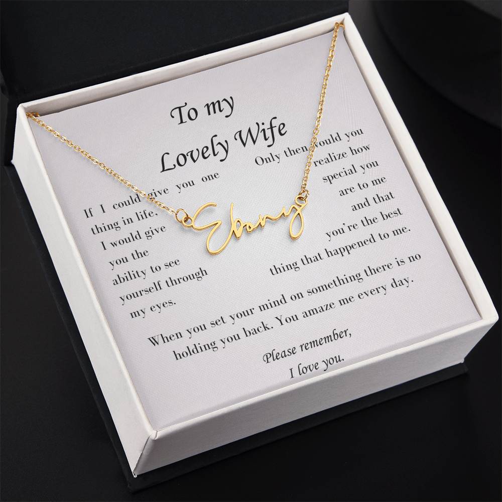 Wife name necklace