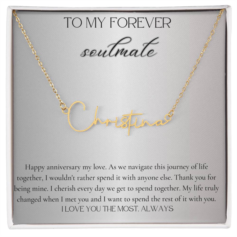 Soulmate Necklace Custom Name Gift