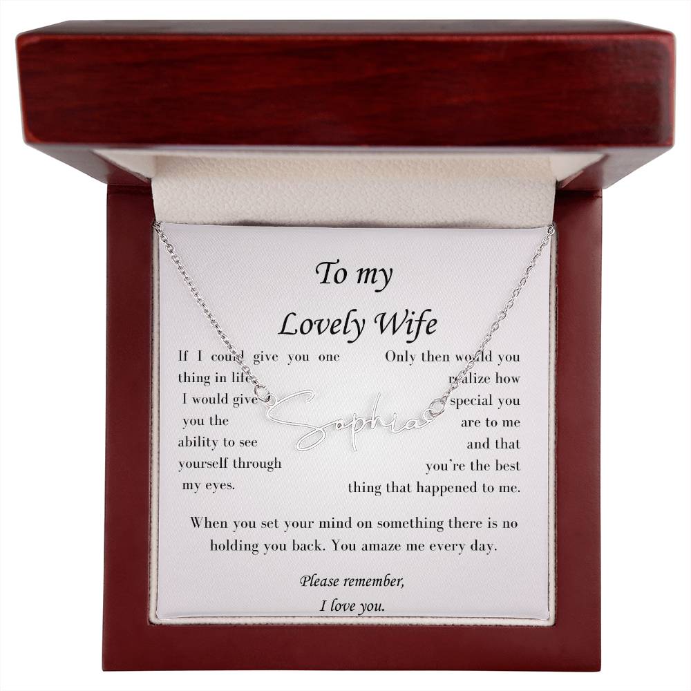 Wife name necklace
