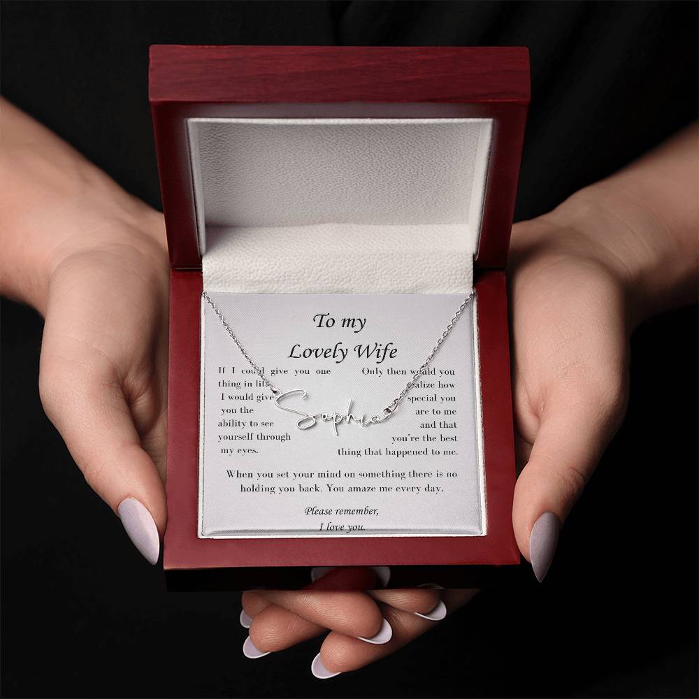 Wife name necklace