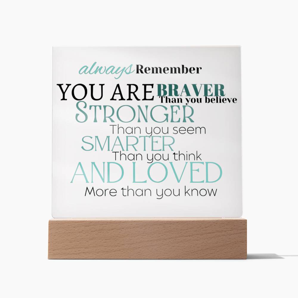 Always Remember Plaque, encouraging message, gift