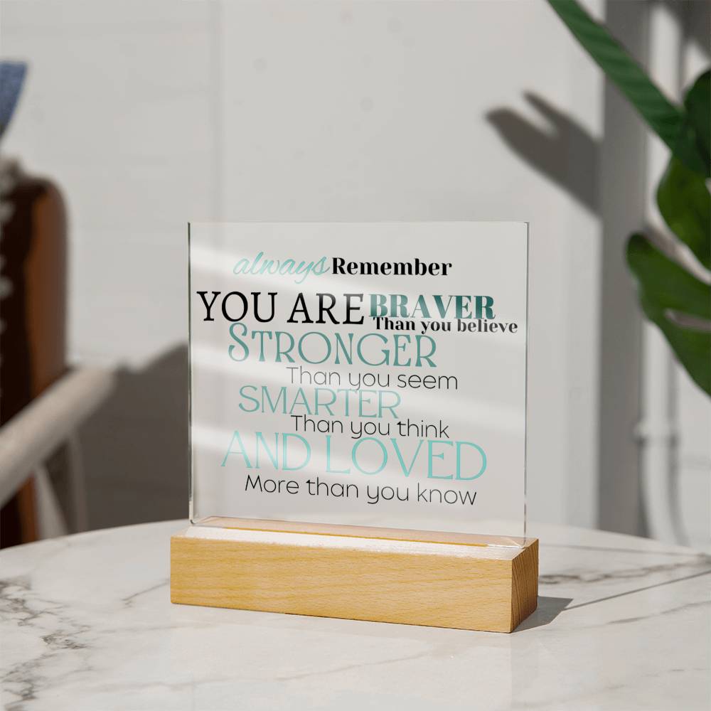 Always Remember Plaque, encouraging message, gift