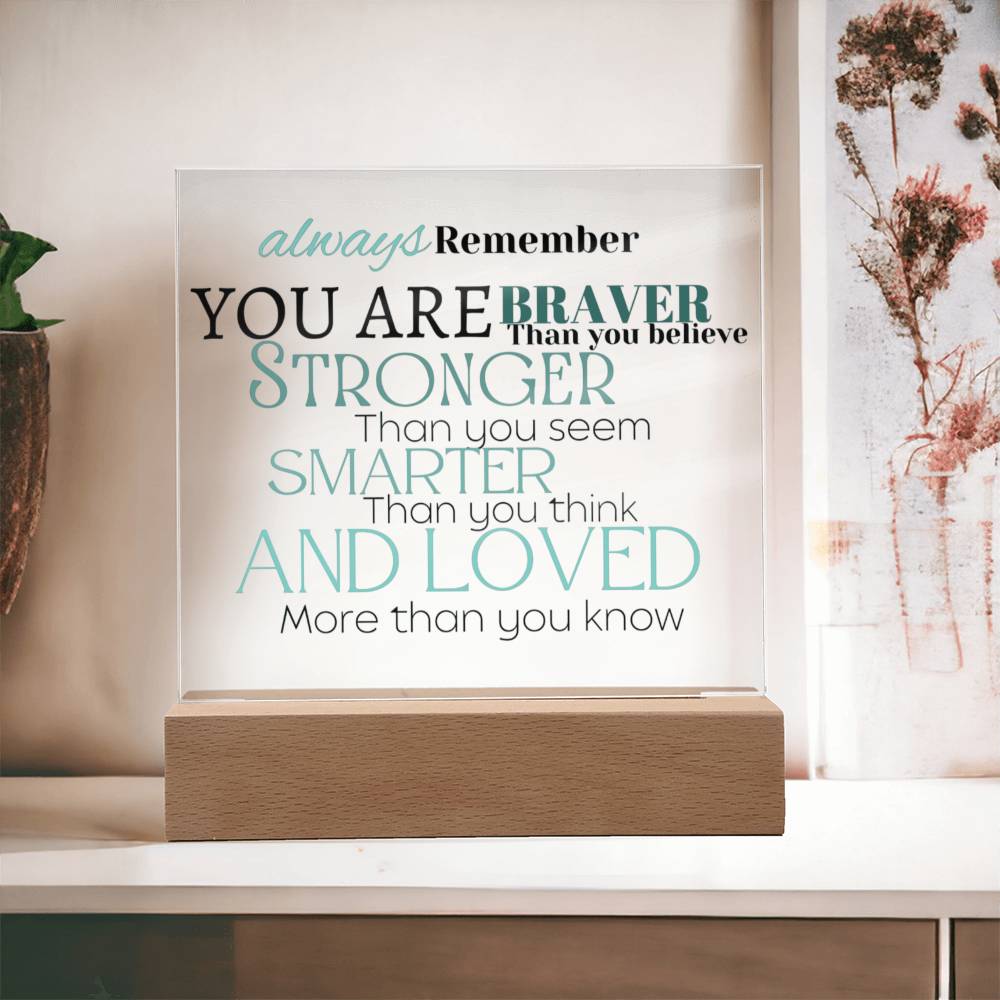 Always Remember Plaque, encouraging message, gift