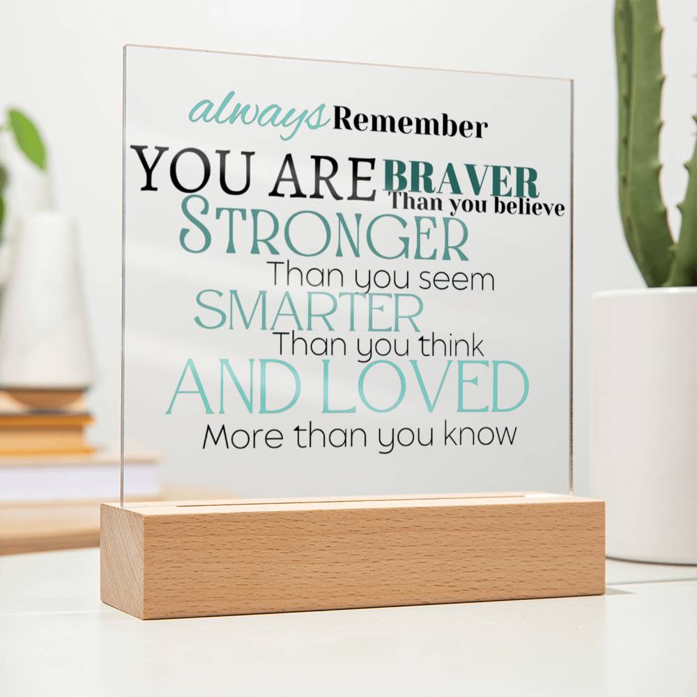 Always Remember Plaque, encouraging message, gift