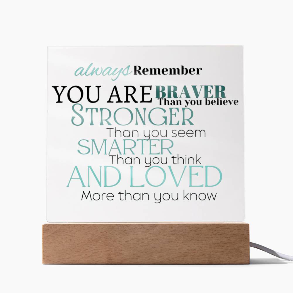 Always Remember Plaque, encouraging message, gift