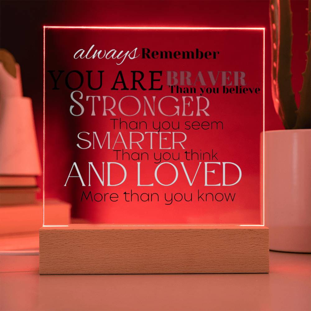 Always Remember Plaque, encouraging message, gift