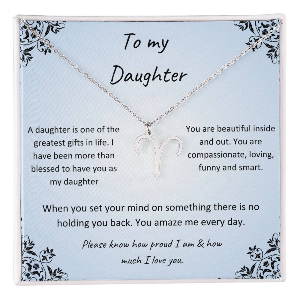 Zodiac Necklace for Daughter
