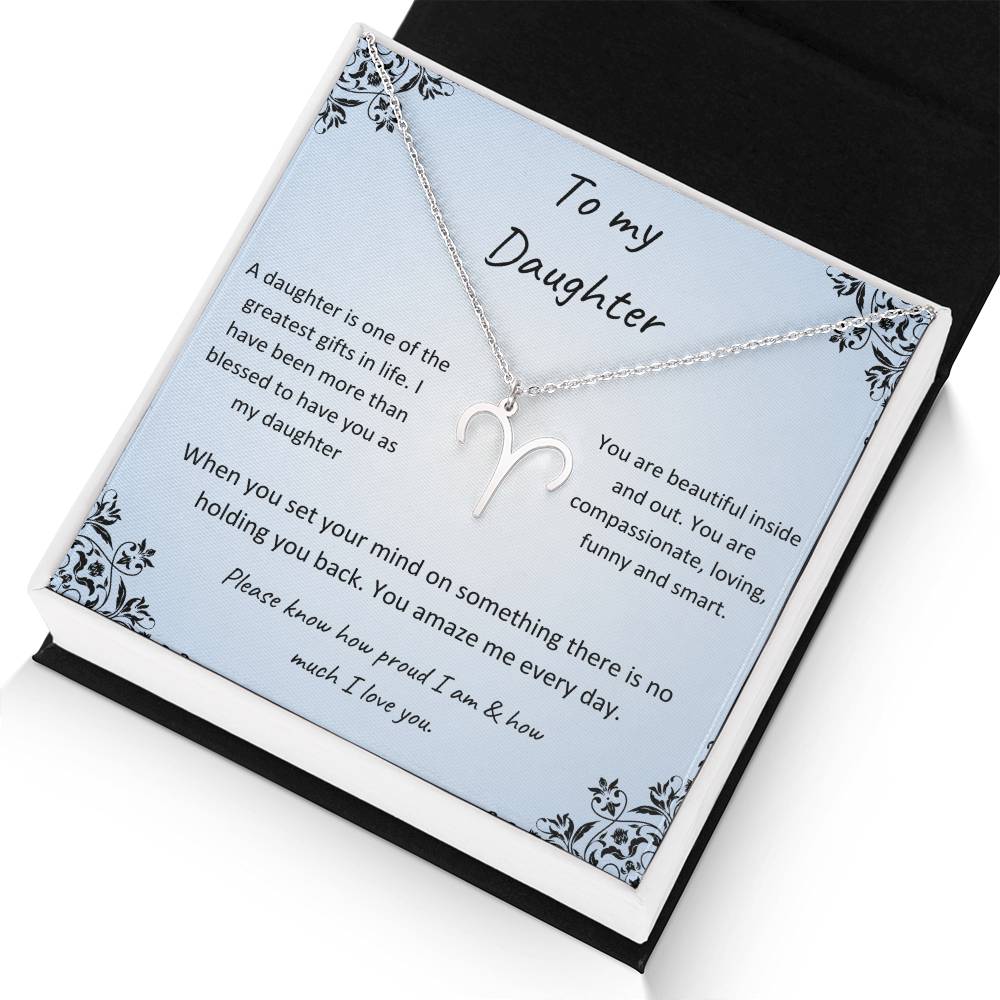 Zodiac Necklace for Daughter