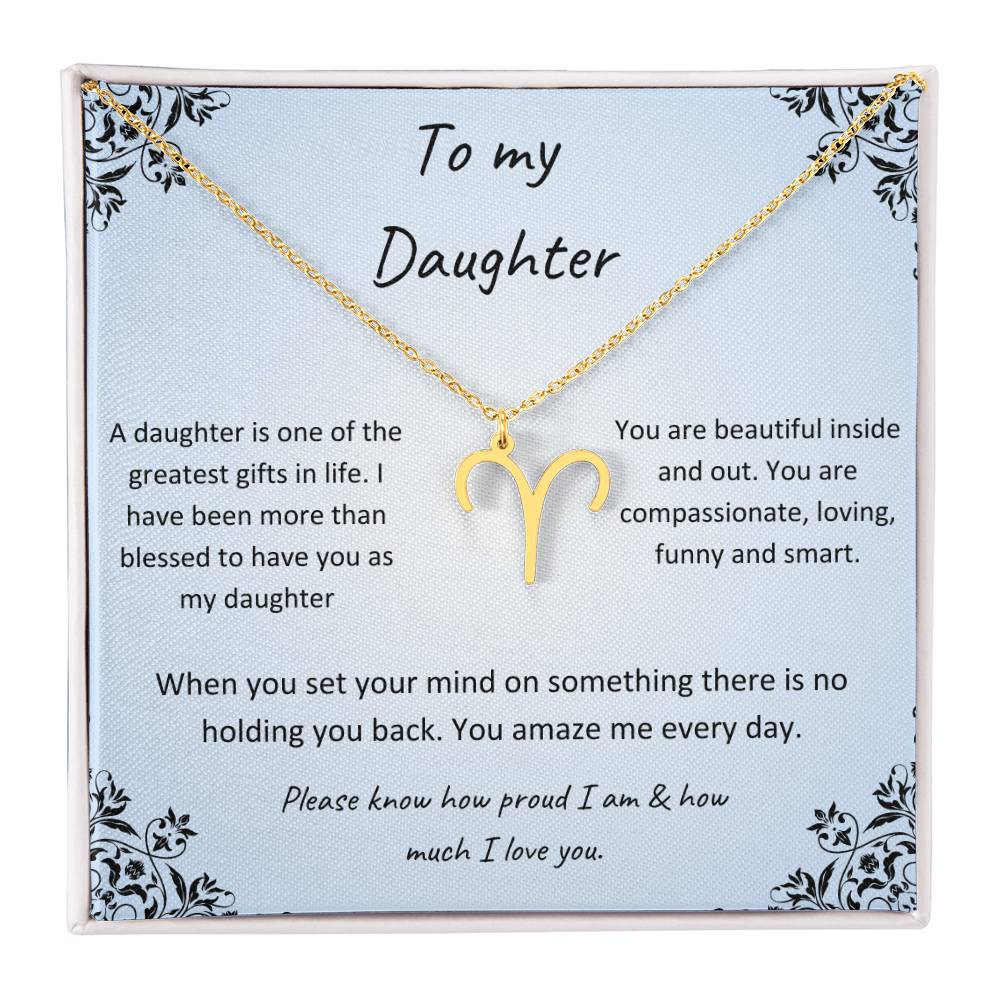 Zodiac Necklace for Daughter