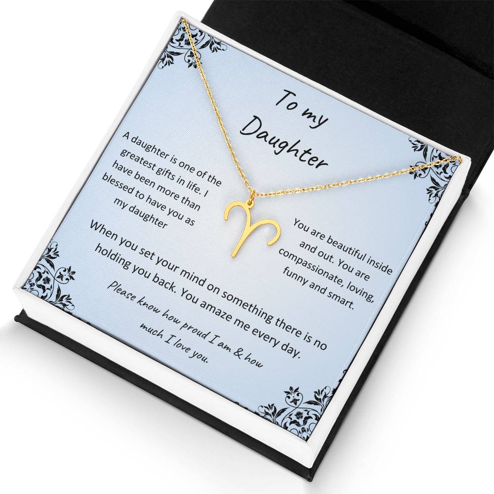 Zodiac Necklace for Daughter