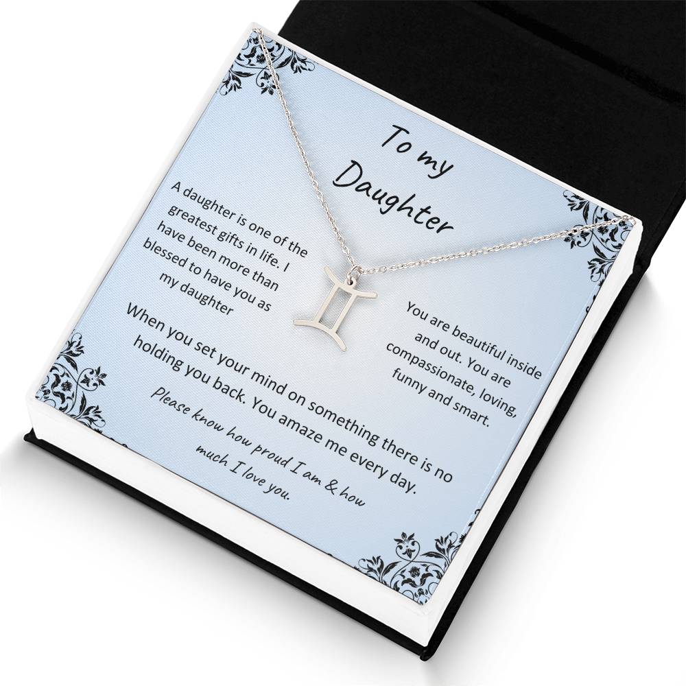 Zodiac Necklace for Daughter