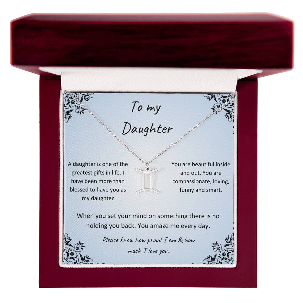 Zodiac Necklace for Daughter