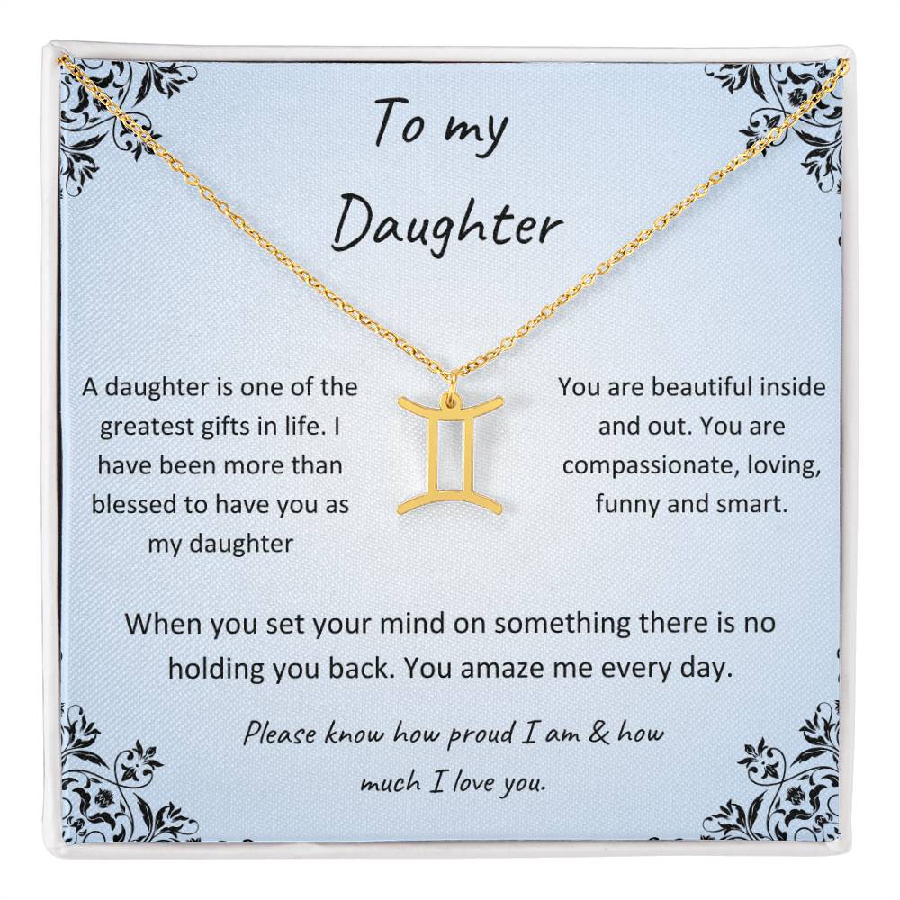 Zodiac Necklace for Daughter