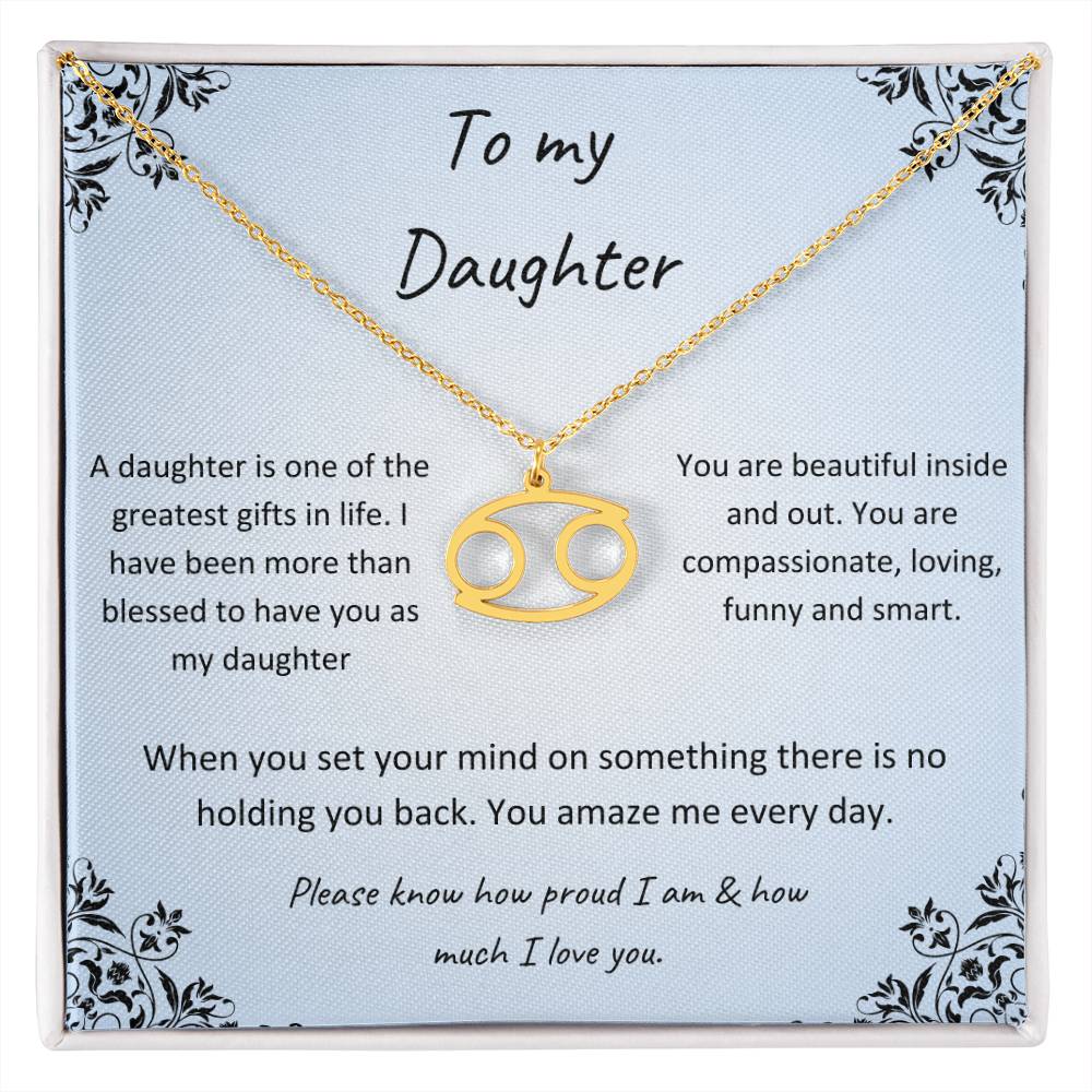 Zodiac Necklace for Daughter