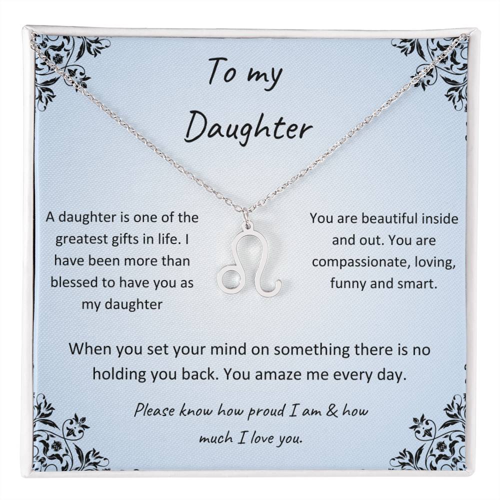 Zodiac Necklace for Daughter