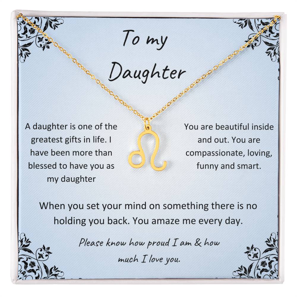 Zodiac Necklace for Daughter