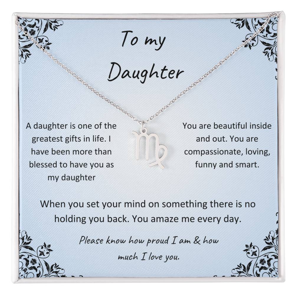 Zodiac Necklace for Daughter
