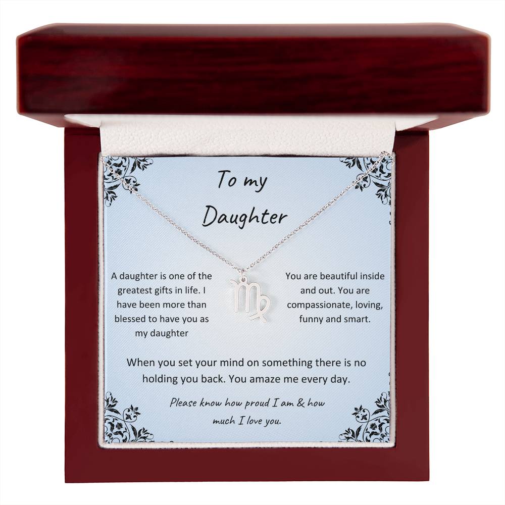 Zodiac Necklace for Daughter