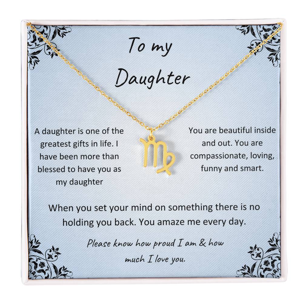 Zodiac Necklace for Daughter