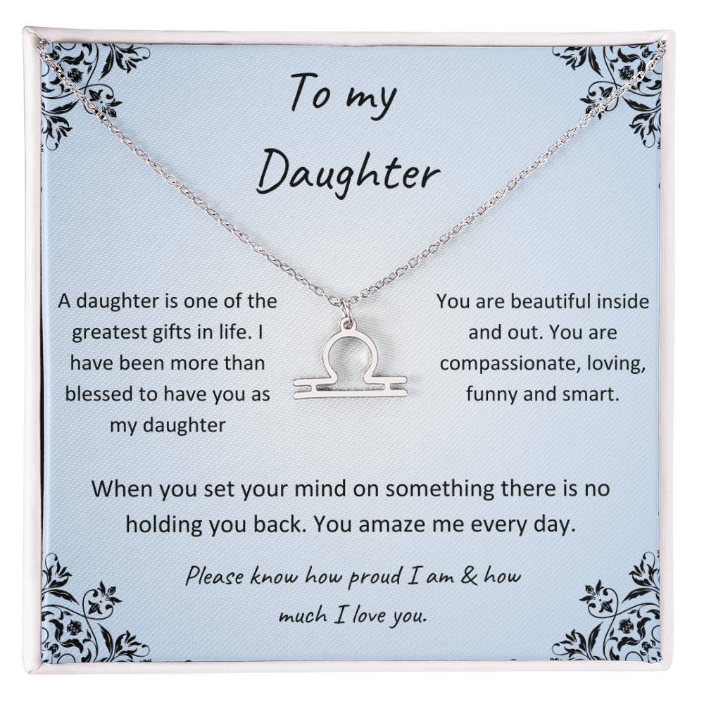 Zodiac Necklace for Daughter