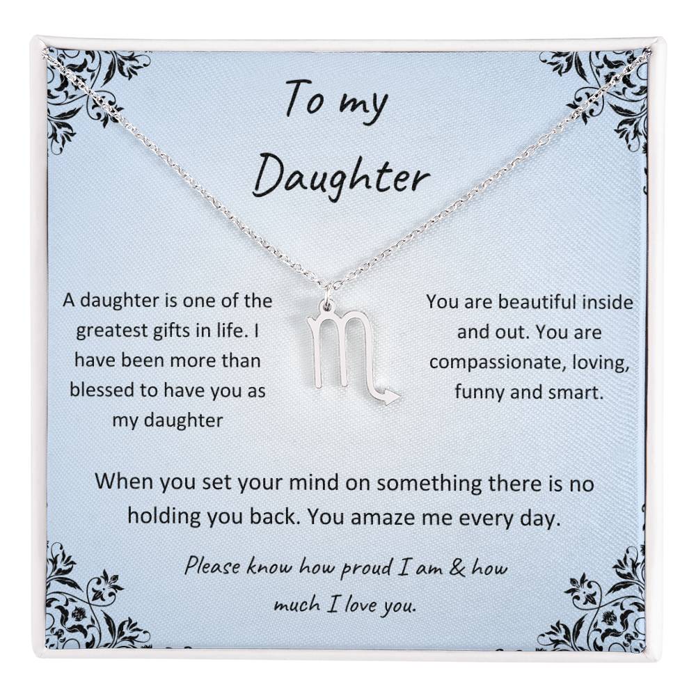 Zodiac Necklace for Daughter