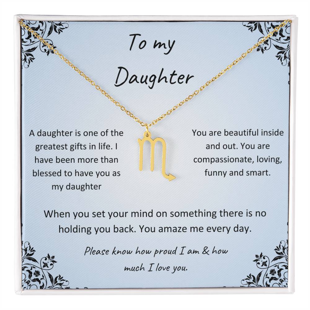 Zodiac Necklace for Daughter