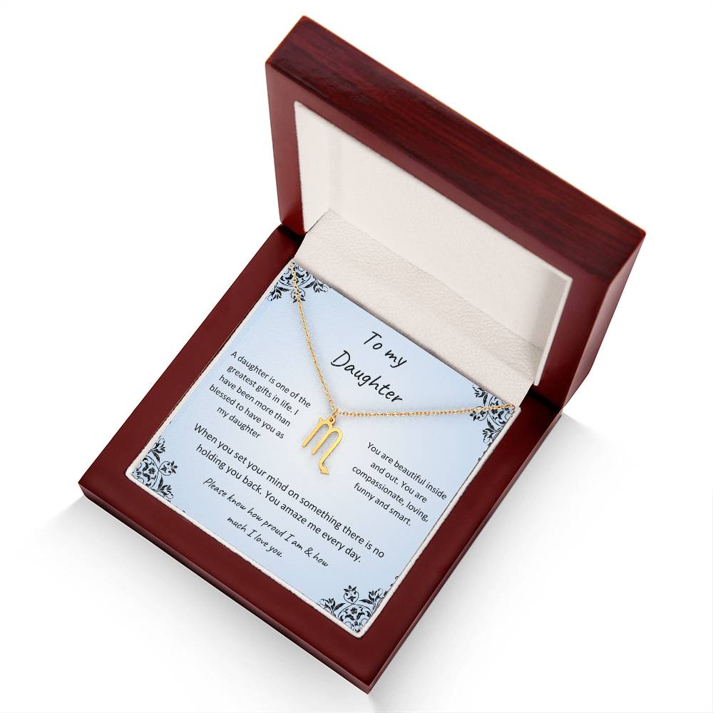 Zodiac Necklace for Daughter