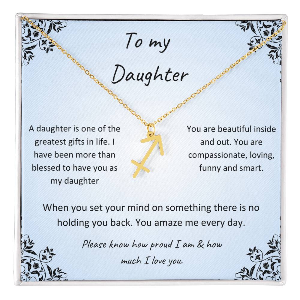 Zodiac Necklace for Daughter