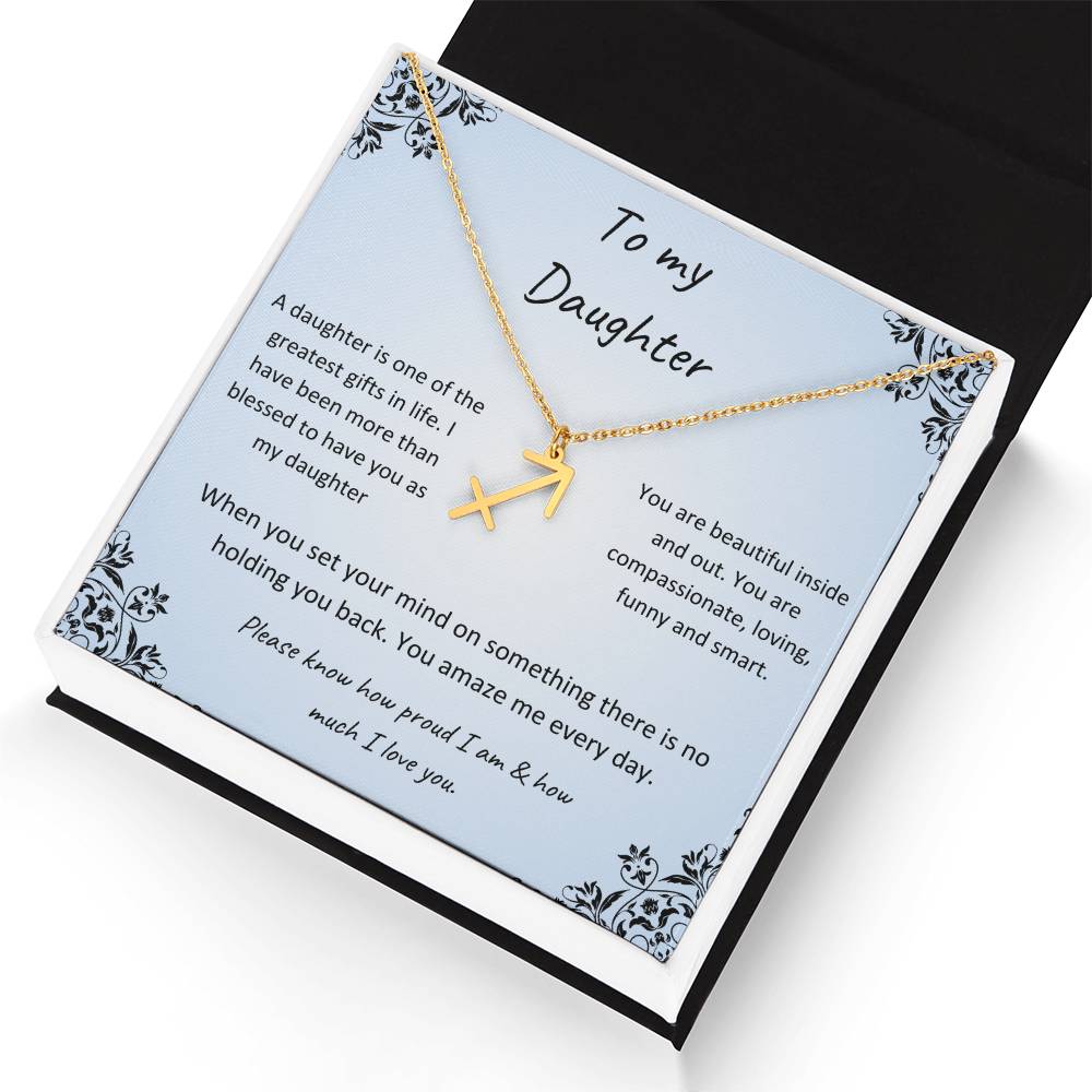 Zodiac Necklace for Daughter