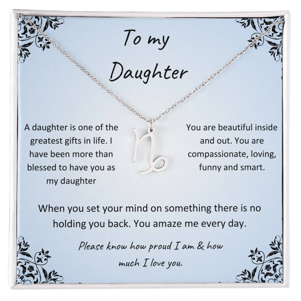 Zodiac Necklace for Daughter