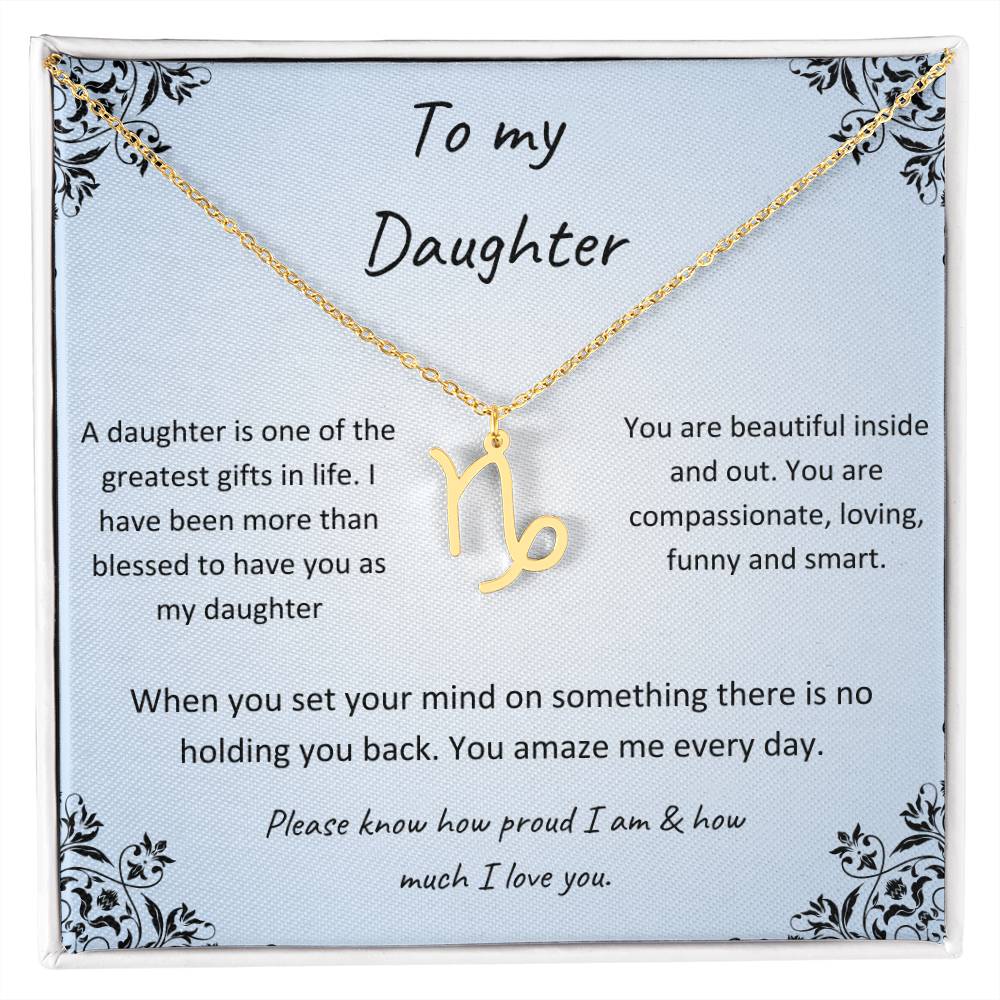 Zodiac Necklace for Daughter