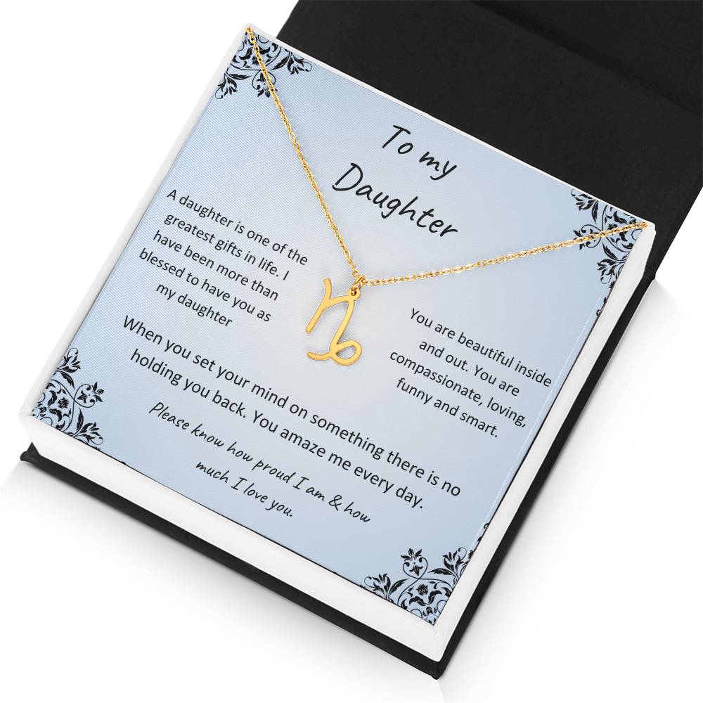Zodiac Necklace for Daughter