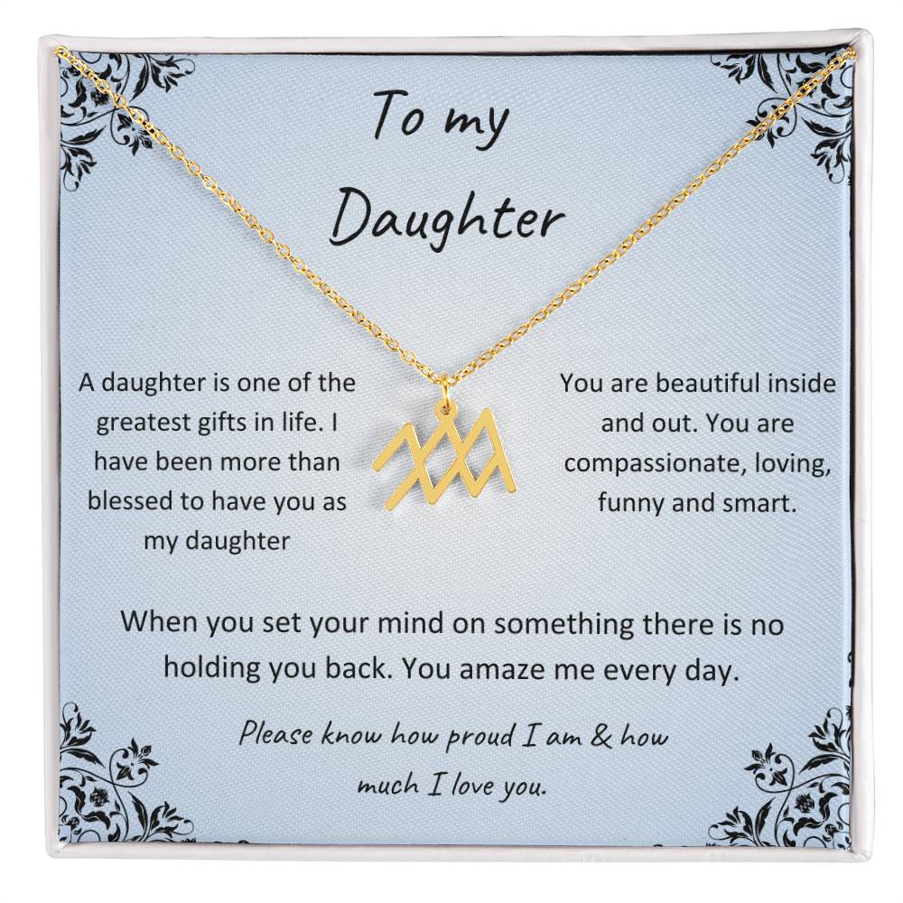 Zodiac Necklace for Daughter