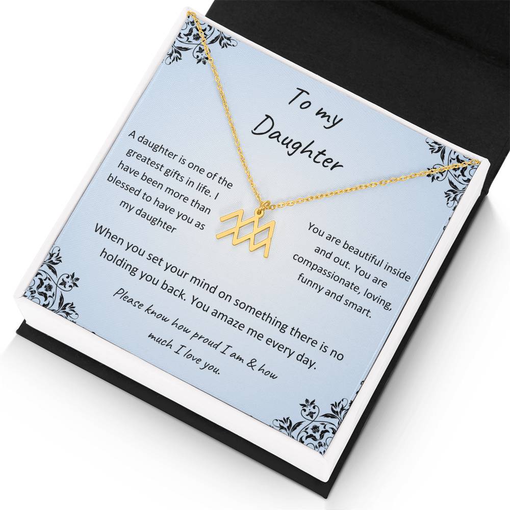 Zodiac Necklace for Daughter