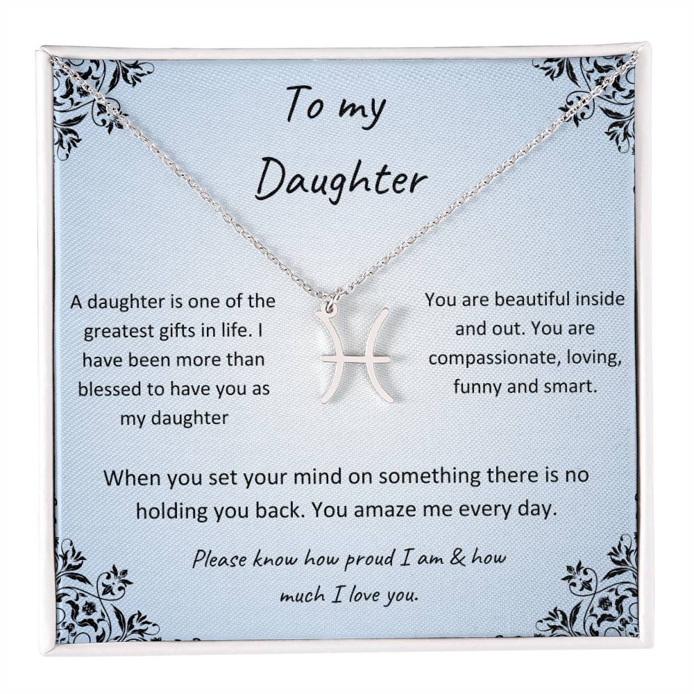 Zodiac Necklace for Daughter