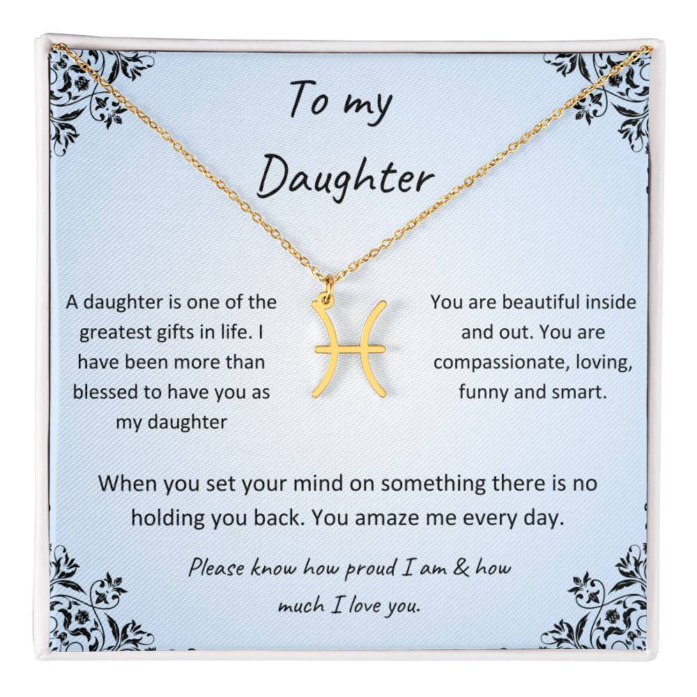 Zodiac Necklace for Daughter