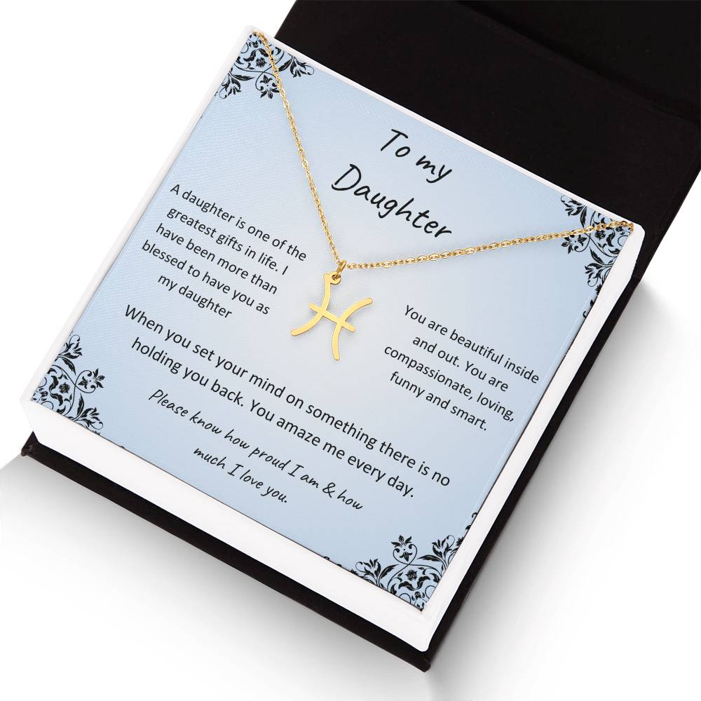 Zodiac Necklace for Daughter